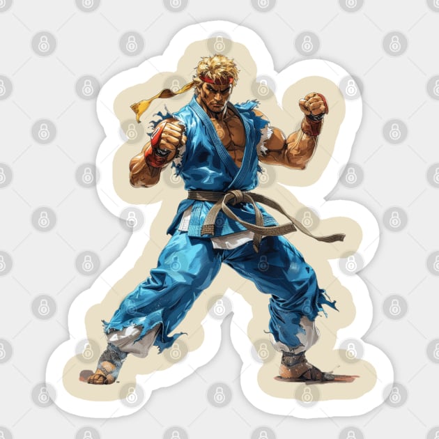 Street Fighter Ken Sticker by B&C Fashion